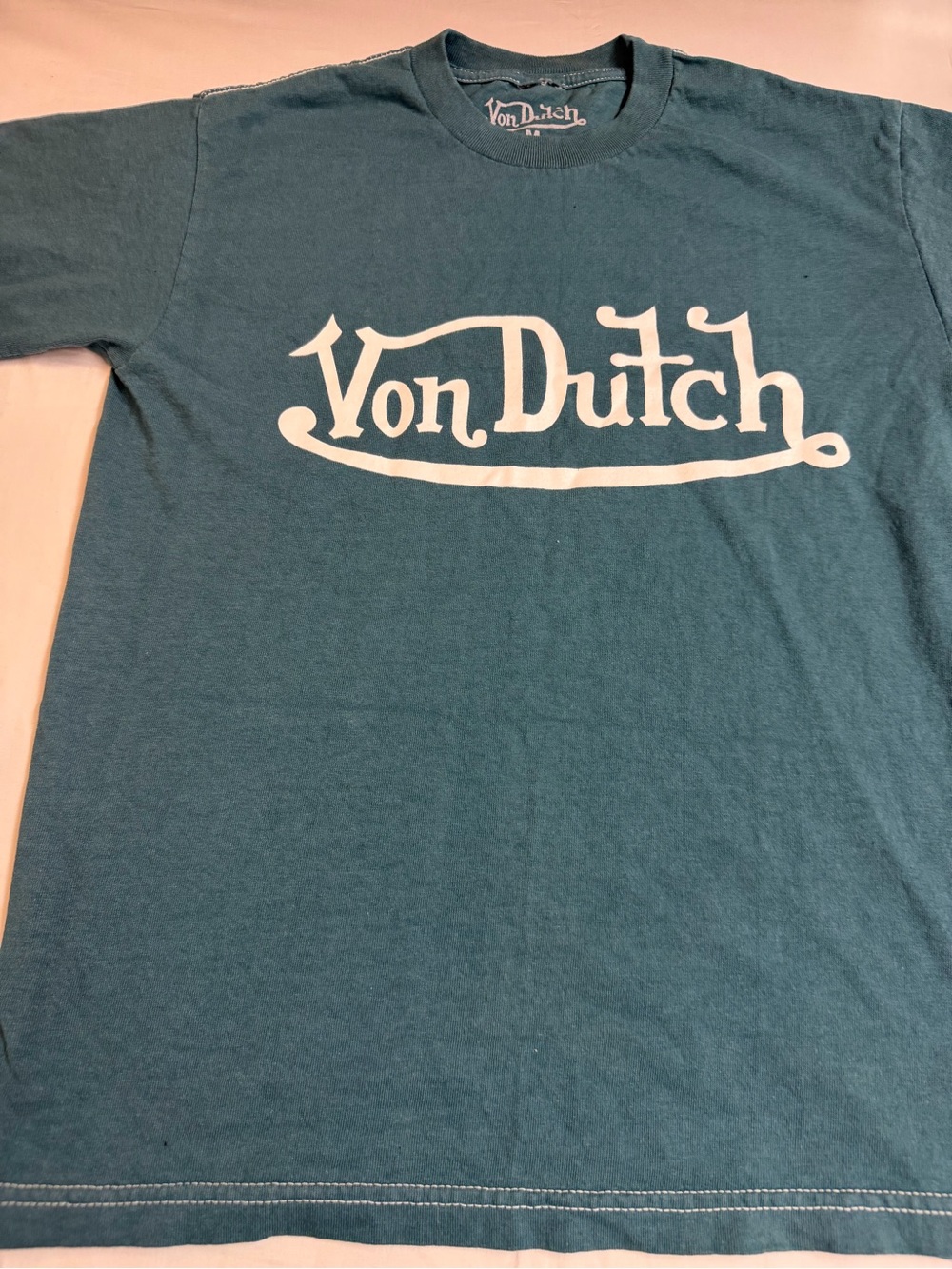 Von Dutch Teal Short Sleeve Logo Tee
